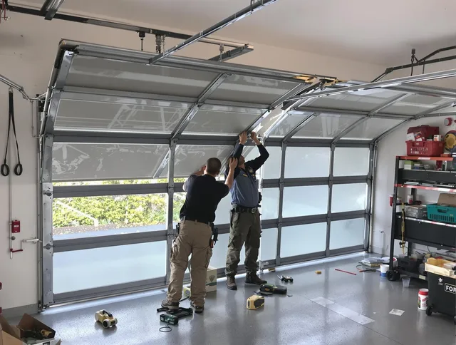 Redondo Beach Garage Door Repair expert performing precise panel replacement on Redondo Beach garage door