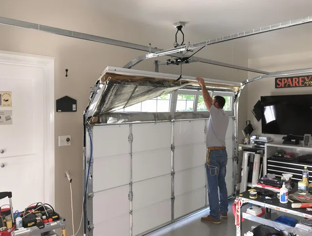 Garage door section replacement by Redondo Beach Garage Door Repair in Redondo Beach